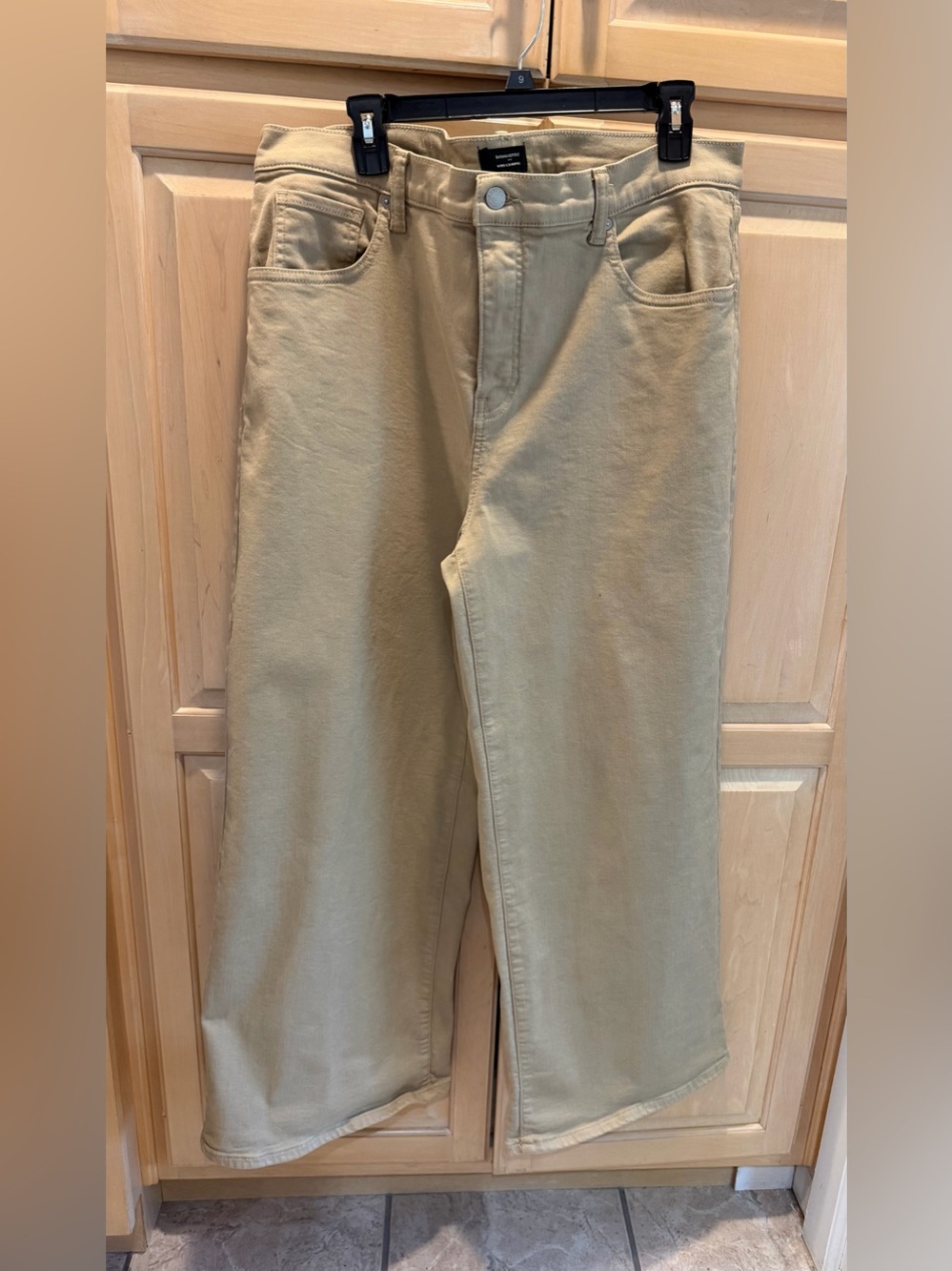 Banana Republic Tan Gold Wide-Leg High-Rise Jeans 34/18